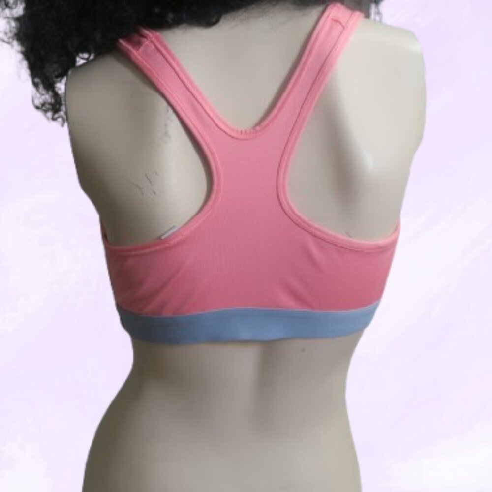 NIKE style 589420-601 pro sports bra dri-fit dry fit in pink and gray size large - Picture 3 of 6